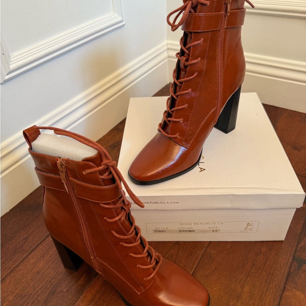 Shoe Republic LA "Cissy" Boot - Chestnut - Size 8.5 - NIB